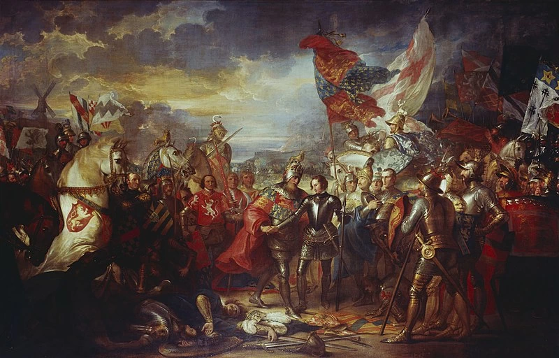 Edoardo III con il Principe Nero dopo la battaglia di Crécy - Royal Collection